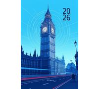 London Classic Planner: Big Ben Illustrated Cover | 2026-Weekly & Monthly Organizer - A5, Timeless Design with Goal Setting, Habit Tracker & Notes Pages