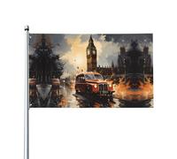London Color Taxi Prints Bandiere decorative per esterni 0,9 x 1,5 m leggere e belle adatte per cortili all'aperto e celebrazioni di festival.