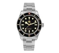 London Craftwork BB58 San Martin Diving 40MM Automatico Nero Argento Acciaio 200M NH35 Movimento Giappone SN0008C, Nero , Bracciale