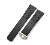 London Craftwork Cinturino in silicone compatibile con orologio TAG HEUER MONACO CARRERA FORMULA 1 22 mm fibbia argento