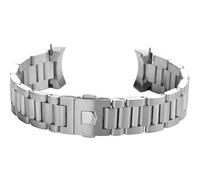 London Craftwork Cinturino per orologio in acciaio inox da 22 mm e 24 mm per Tag Heuer Carrera CBN2A1D WAY201S F1 MONACO Series argento nero, 24mm, Acciaio inossidabile, Non pietra preziosa