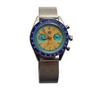 London Craftwork SAN Martin SN0116JS - Orologio da corsa al quarzo, 39 mm, impermeabile fino a 100 m, Peach/Lite Blue (bracciale a maglia), Orologio da corsa