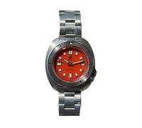 London Craftwork SD1970 Steeldive Captain Willard 6105 Orologio subacqueo automatico movimento NH35, Argento/Arancione, Militare