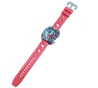 London Craftwork SD1970 Steeldive Captain Willard 6105 Orologio subacqueo automatico NH35 Movimento, nero (cinturino in gomma rosso), Militare