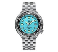 London Craftwork SD1975 Steeldive Tuna 300M impermeabile orologio subacqueo automatico movimento NH35, Azzurro (Bracciale a 5 maglie), Militare