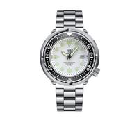 London Craftwork SD1975 Steeldive Tuna 300M impermeabile orologio subacqueo automatico movimento NH35, Bianco panna, Militare