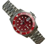 London Craftwork Steeldive SD1953 Orologio subacqueo con lunetta in ceramica 41 mm resistente all'acqua movimento NH35, Rosso (Edizione Limitata), Orologio subacqueo