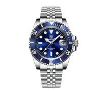 London Craftwork Steeldive SD1953 Orologio subacqueo con lunetta in ceramica 41 mm resistente all'acqua movimento NH35, Blu (Bracciale in Acciaio), Orologio subacqueo
