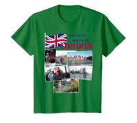 London Dolls on Holidays Londra per Bambini Maglietta, Bambini, Verde Mela, 2 Anni