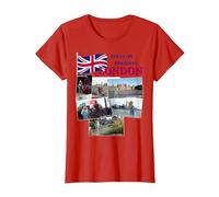 London Dolls on Holidays Londra per Bambini Maglietta, Donna, Rosso, XXL