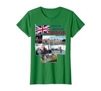 London Dolls on Holidays Londra per Bambini Maglietta, Donna, Verde Mela, XS