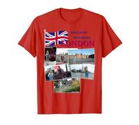 London Dolls on Holidays Londra per Bambini Maglietta, Uomo, Rosso, S