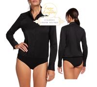 LONDON EFFECT BODY Wolford 38 S M Nero Elegante Blusa Collo Manica Lunga