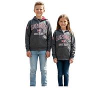 London England - Felpa con Cappuccio per Bambini, con Cerniera, Colore Antracite (LE129KZ) Carbone 7-8 Anni