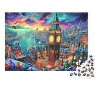 London Fantasy Puzzles 1000 Pezzi Perfetto Per Appassionati Di Esperti Sfida Impossibile Scompresso Giocattoli Cute Regalo Per La Famiglia Regalo Per Adulti E Bambini Da 14 Anni E Più 38x26cm/1000pcs