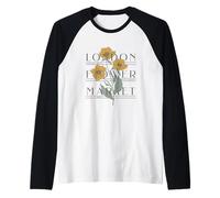 London Flower Market Columbia Road Vintage Poster Maglia con Maniche Raglan
