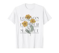 London Flower Market Columbia Road Vintage Poster Maglietta