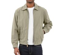 LONDON FOG, Auburn - Giacca da golf da uomo con cerniera frontale, disponibile in taglie normali e per persone alte e di corporatura robusta, Cemento., X-Large