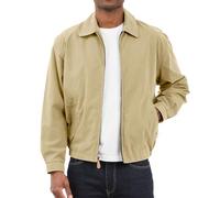 LONDON FOG Giacca da Golf Foderata in Rete Leggera con Zip Giacchetto Cotone, Camel, XL Uomo