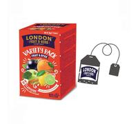 LONDON FRUIT & HERB COMPANY London Fruit® | Assortimento Infusi Frutta | 5 Mela Cannella, 5 Ribes Nero, 5 Spezie Arancia, 5 Limone Lime - 20 Filtri | Tisane Senza Caffeina