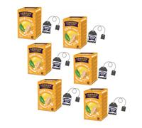 London Fruit® | Infuso Limone e Zenzero | Limone Zenzero e Tiglio Infuso in Bustine Singole Senza Caffeina - 6 x 20 Filtri (240 Gr) | Infuso Digestivo