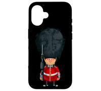 London Guard Outfit, Funny Cute London Queen Guard Cartoon Custodia per iPhone 16