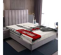 London Lenzuolo con angoli in 100% microfibra traspirante famoso in tutto il mondo cabina telefonica The Big Ben Only Lenzuolo senza federe Lenzuolo con angoli di lusso per letto singolo (90 x 190 cm)