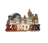 London Metal Calamita Frigorifero - Color Argento/Eye / Tower Bridge/Big Ben/St. Paul' s Cathedral/Westminster Abbey/Royal Guard/Telephone Box/Autobus/Ricordo Inghilterra/UK British Souvenir