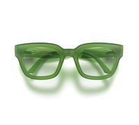 LONDON MOLE® Vegas Occhiali da moda | Zero con lenti trasparenti | Frame quadrati, retangolari/trapezoidali sovradimensionati e interessanti | Unisex femminile maschile | Cerniere a molla