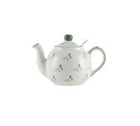 London Pottery Set da 7 pezzi, con teiera, tazza e piattino, piatti e ciotole in ceramica, 7 pezzi, piatti fondi, piatti da insalata, piatti e ciotole per riso (anatra, teiera con infusore)