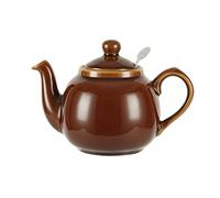 London Pottery Teiera Farmhouse con infusore, ceramica, Rockingham Brown, 2 tazze (600 ml)