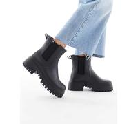 London Rebel - Phoebe - Stivaletti Chelsea neri con suola spessa-Nero 38