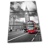 london Red Bus city TREBLE TELA parete arte foto stampa
