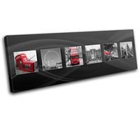 London Red Bus Phonebox City SINGLE TELA parete arte foto stampa