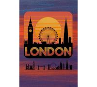 London Retro Skyline Notebook: Vintage Cityscape Journal | 150 Lined Pages | 6x9 Travel-Inspired Writing Notebook