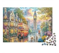 London Scene 1000 Pezzi Città Medievale Puzzle in Cartone Riciclato Gioco Educativo Decompressione per Adulti Decorazione Pareti Regali per Creatività e Donare