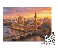 London Skyline 1000 Piece Jigsaw Puzzles Recycled Big Ben Puzzle per Elderly Puzzle Game Props per Family E Friends Birthdays Ottimo Gift 70x50cm/1000pcs