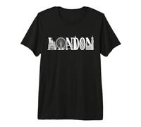 London Skyline Silhouette Landmark Design Maglietta Premium