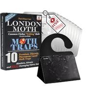 LONDON Tarme Killer 10 Premium Discreet, Sticky Pheromone Trappole Premium Discrete Sticky Interior Design avanzato Nero Trappole per tarme comuni vestiti e varianti simili, per la protezione di