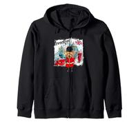 London Teddy Bear Queen Guard Illustration Graphic Anime Felpa con Cappuccio