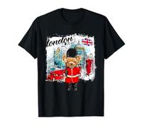 London Teddy Bear Queen Guard Illustration Graphic Anime Maglietta