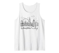 London Tee Shirts, I Love London, London Skyline Landmarks Canotta