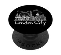 London Tee Shirts, I Love London, London Skyline Landmarks PopSockets PopGrip Adesivo