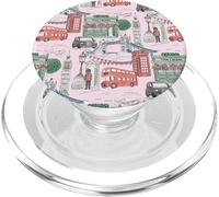 London Toile su Pink Big Ben Taxi Guard Tower Bridge PopSockets PopGrip per MagSafe