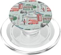 London Toile su ponte verde chiaro Big Ben Taxi Guard Tower Bridge PopSockets PopGrip per MagSafe