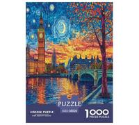 London Tower Bridge Jigsaw Puzzle Impossibili 1000Pcs Decorazione Per La Casa. Rilassamento E Intelligence Per Adulti E Bambini Da 12 Anni 38x26cm/1000pcs