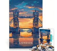 London Travel Poster Puzzle per adulti da 1000 pezzi | Difficile Difficile Aiuta l'esercizio del cervello Regali unici per compleanno e Natale 75x50cm