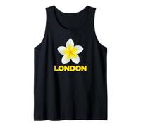 London Tropical Yellow Frangipani Flower Minimalist City Canotta