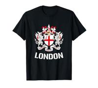 London TShirt - Emblema della cresta della città Regno Unito Gran Bretagna Regina Elisabetta Maglietta