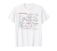 London UK Metro Train Railway - Souvenir Route Map Europe Maglietta